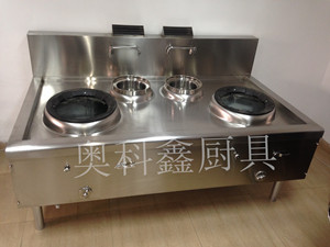 商用廚房設(shè)備-雙炒雙吊灶，奧科鑫廚房設(shè)備生產(chǎn)廠