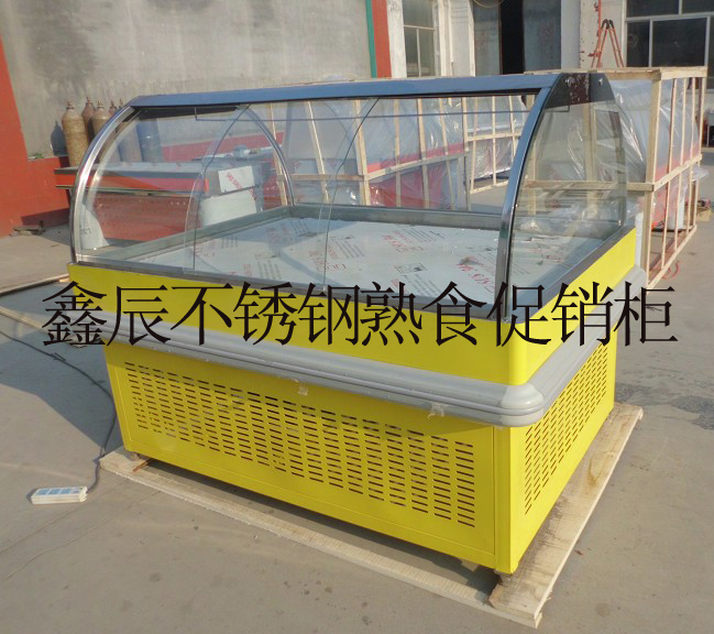 不銹鋼熟食展示柜，超市鹵味促銷柜，超市不銹鋼展柜