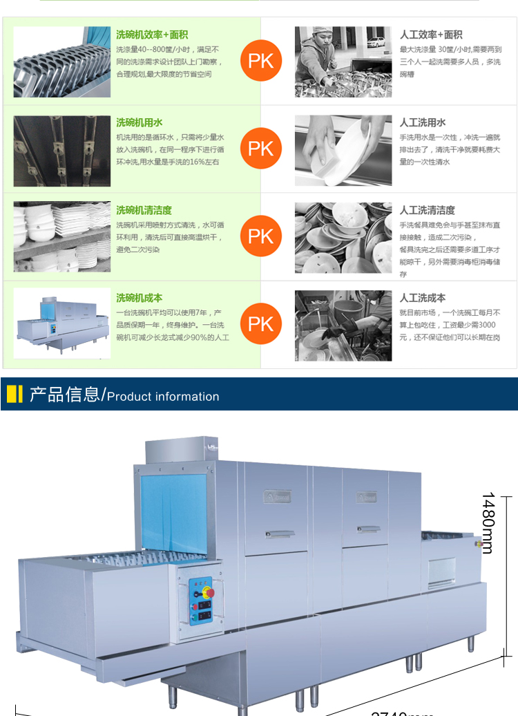 金甲長龍式全自動蒸汽洗碗機(jī)L210J大型商用酒店食堂學(xué)校廚房用