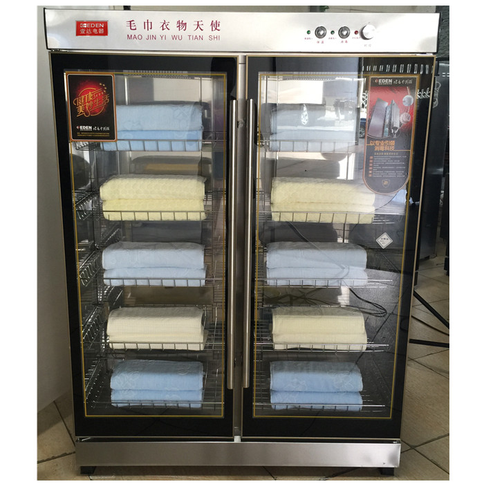 998L大型立式雙開(kāi)門美容院商用毛巾消毒柜 衣物酒店紫外線消毒柜