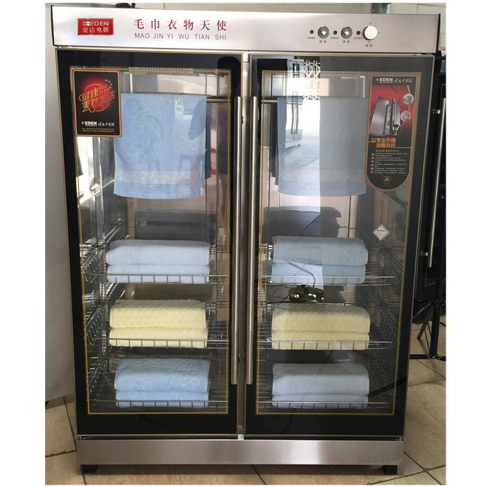 998L大型立式雙開(kāi)門美容院商用毛巾消毒柜 衣物酒店紫外線消毒柜
