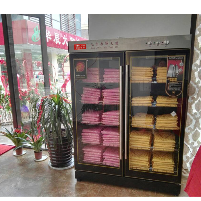 998L大型立式雙開(kāi)門美容院商用毛巾消毒柜 衣物酒店紫外線消毒柜