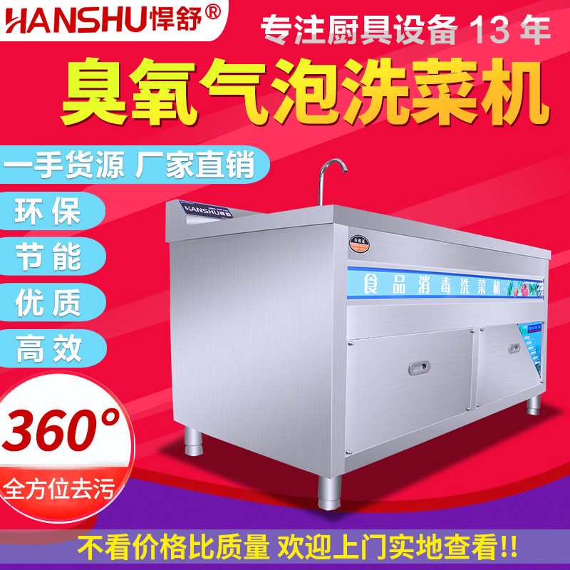 悍舒商用臭氧氣泡消毒洗菜機(jī) 果蔬清洗機(jī) 商用全自動洗菜設(shè)備