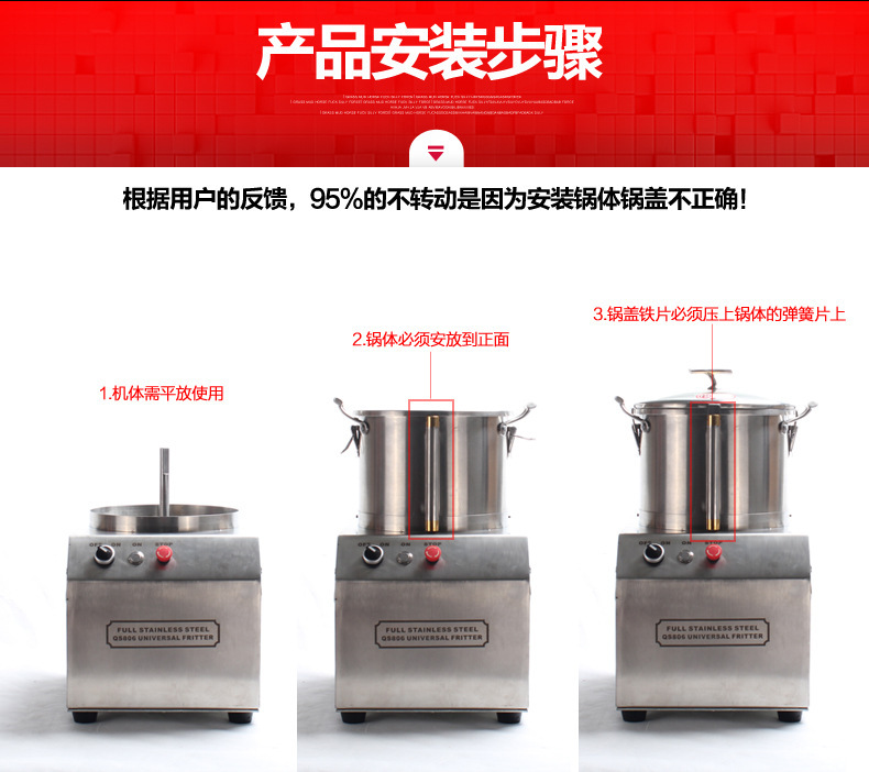 睿美家用多功能電動(dòng)商用絞肉機(jī) 商用碎肉機(jī)切碎機(jī)絞餡機(jī)蒜蓉機(jī)6L