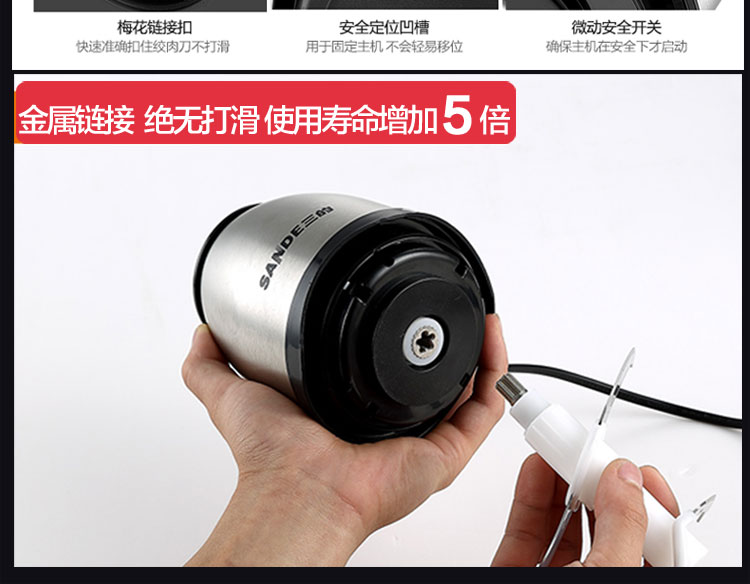 工廠直銷(xiāo)電動(dòng)玻璃絞肉機(jī)家用電動(dòng)多功能不銹鋼攪碎菜拌機(jī)商用家用