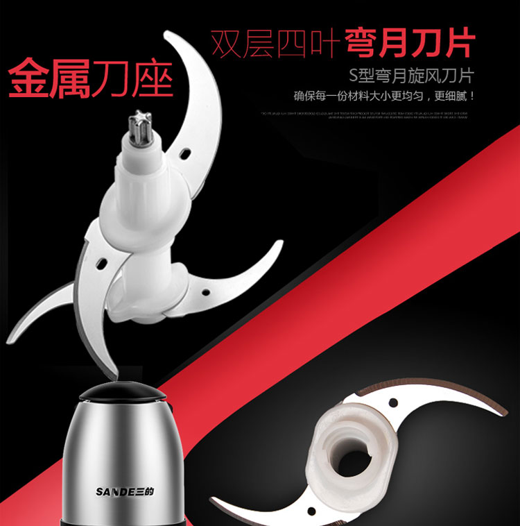 工廠直銷(xiāo)電動(dòng)玻璃絞肉機(jī)家用電動(dòng)多功能不銹鋼攪碎菜拌機(jī)商用家用