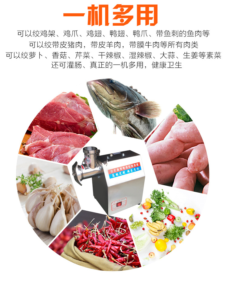 豐瑞吉 22型(12型B)電動商用多功能不銹精鑄鋼灌腸絞牛肉絞肉機(jī)
