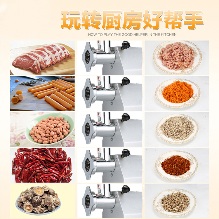 廠家大型電動(dòng)絞肉機(jī)MK-12商用不銹鋼全自動(dòng)碎肉機(jī)