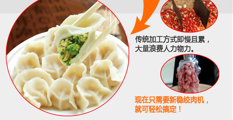 新穩(wěn)MG60家用商用電動不銹鋼多功能絞肉機搞肉碎肉蒜蓉辣椒灌腸機