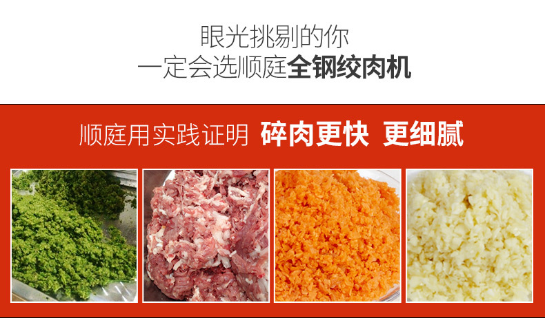 順庭絞肉機(jī)家用電動(dòng)不銹鋼多功能 攪拌機(jī)商用大容量2L