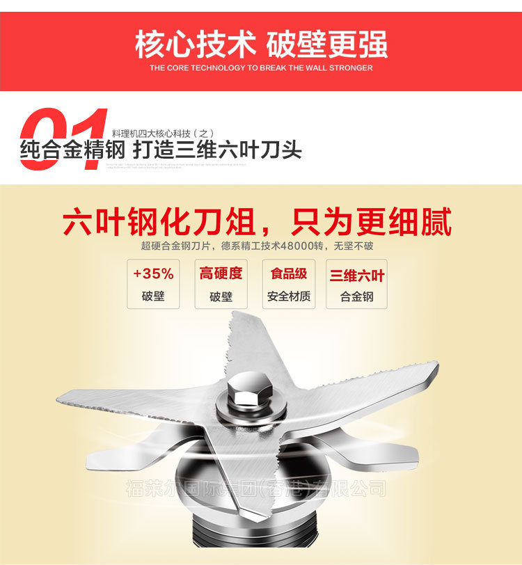福萊爾FOLEL商用破壁機料理家用多功能榨汁機豆?jié){機攪拌機冰沙機