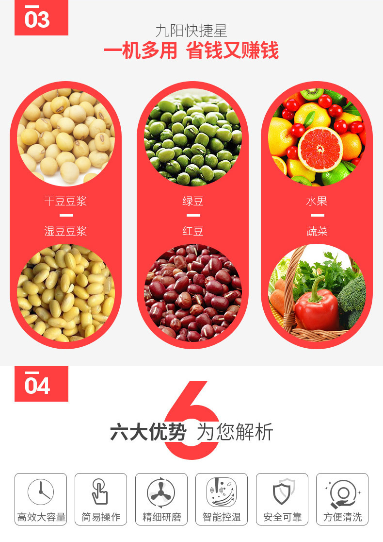 九陽商用豆?jié){機(jī)大容量大型全自動(dòng)現(xiàn)磨智能多功能磨漿機(jī)JYS-50S02