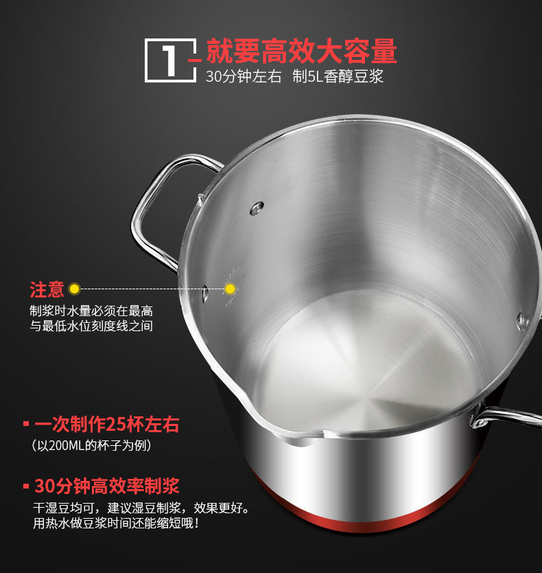 九陽商用豆?jié){機(jī)大容量大型全自動(dòng)現(xiàn)磨智能多功能磨漿機(jī)JYS-50S02