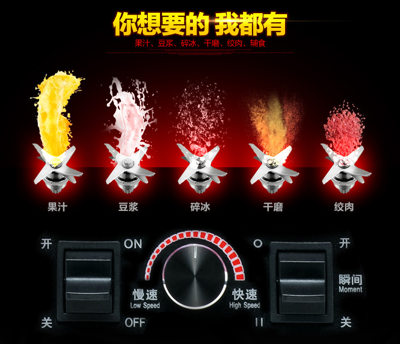 大功率商用破壁料理機(jī)家用現(xiàn)磨豆?jié){機(jī)碎冰沙家用電器攪拌會(huì)銷(xiāo)禮品