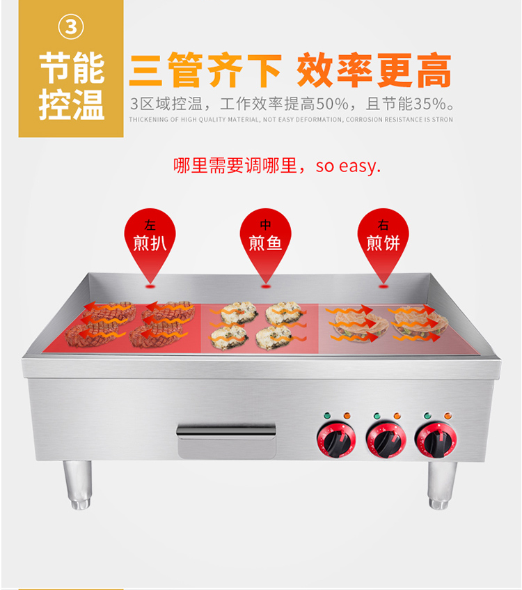 臺(tái)灣鐵板燒炒飯?jiān)O(shè)備牛排機(jī)商用鐵板魷魚(yú)電扒爐手抓餅機(jī)器