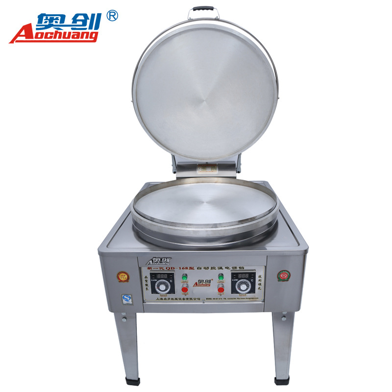 廠家直銷(xiāo)電餅鐺雙面加熱商用自動(dòng)恒溫電熱大型多功能煎餅爐電餅檔