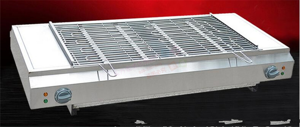杰億商用環(huán)保燒烤爐電無煙燒烤爐FY-Q120不銹鋼加寬烤面筋烤生蠔