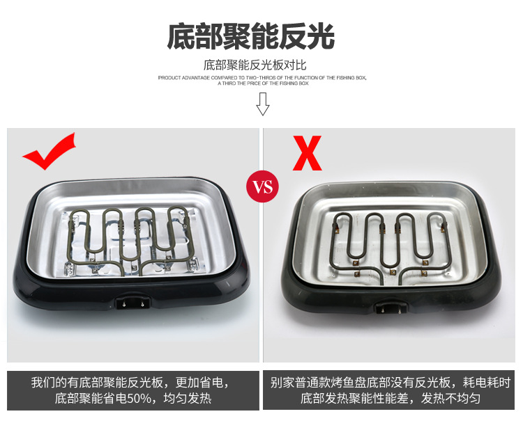 商用千里香紙包魚(yú)電烤盤(pán)鴛鴦烤盤(pán)燒烤爐分離式電烤爐紙上烤魚(yú)爐