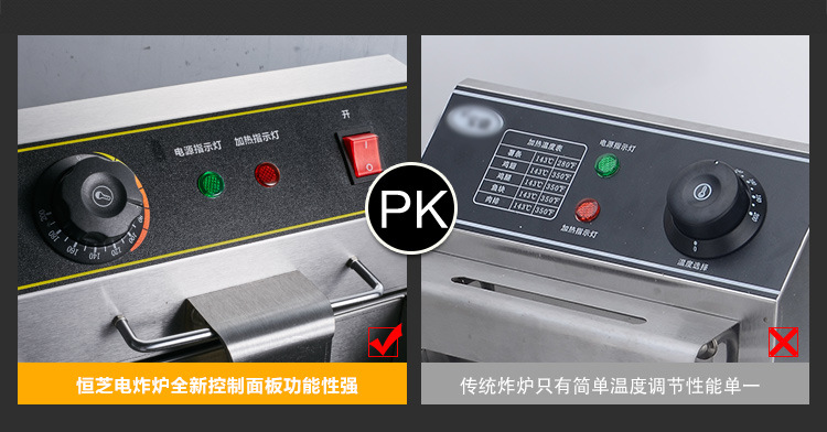 商用電炸爐13L油炸鍋炸爐電炸爐單缸加厚油炸機(jī)炸雞炸薯條機(jī)包郵