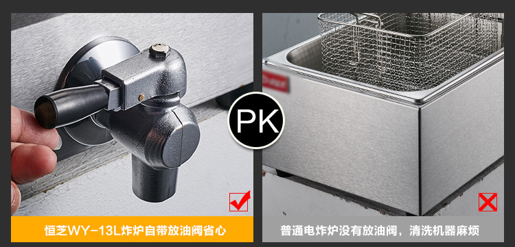 商用電炸爐13L油炸鍋炸爐電炸爐單缸加厚油炸機(jī)炸雞炸薯條機(jī)包郵