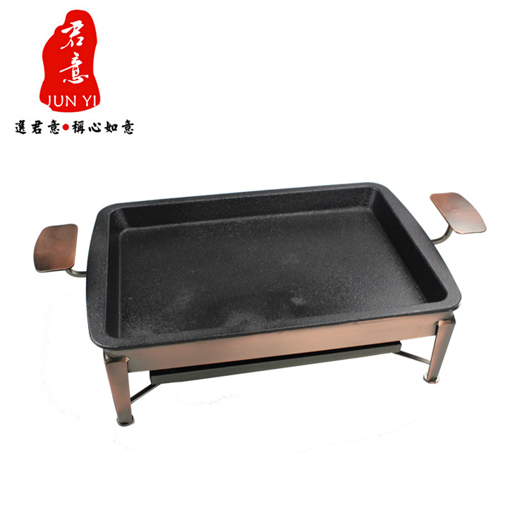 長(zhǎng)方形 鑄鐵烤盤 有大小號(hào) 燒烤盤 烤魚盤 商用鐵板燒
