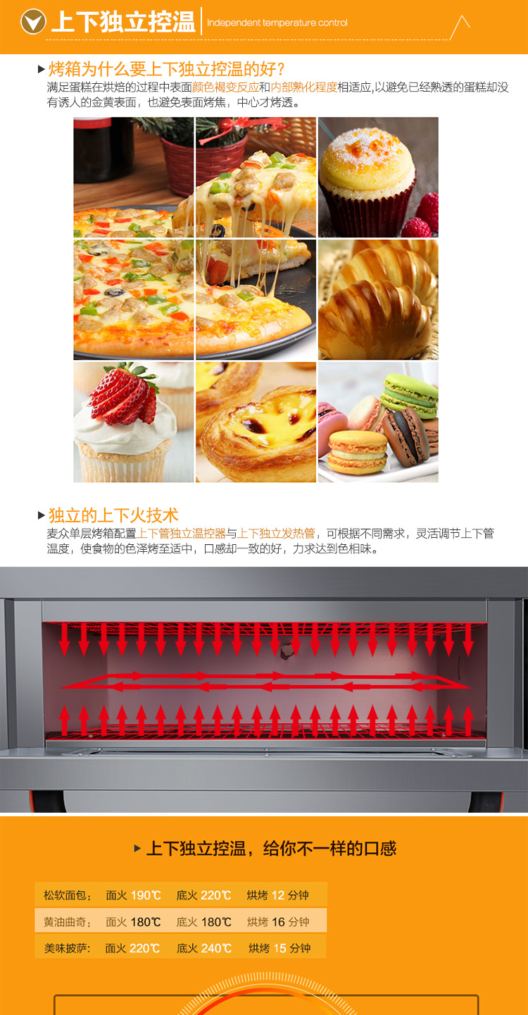 麥眾烤箱二層二盤(pán)商用電烤箱烘焙披薩爐電烘爐雙層烘焙烘爐烤箱