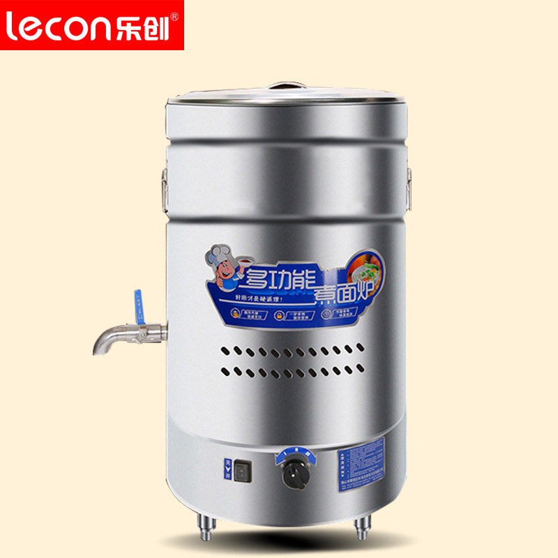 樂創(chuàng)電熱煮面爐商用燃?xì)庵竺嫱肮?jié)能雙層保溫爐湯面爐麻辣燙機(jī)湯鍋