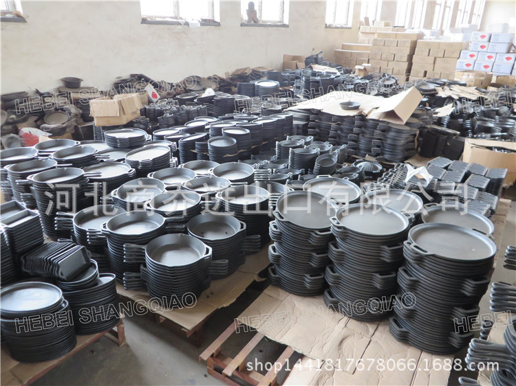 琺瑯鑄鐵烤盤鑄鐵搪瓷燒烤盤兩用燒烤盤加厚出口工廠直銷批發(fā)定制