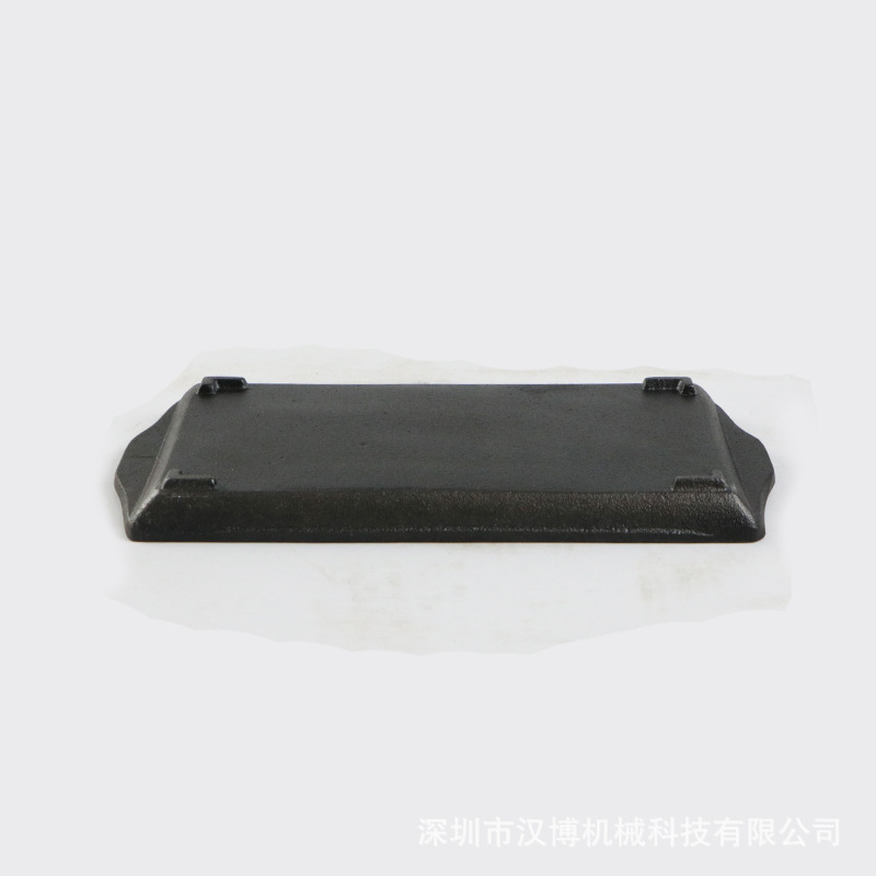 廠家批發(fā)高檔鑄鐵板燒烤盤帶木托 供應(yīng)商用長方形不粘鐵板燒烤盤