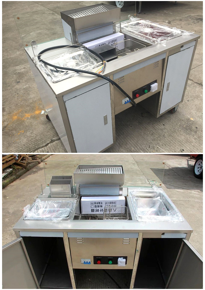 新型高效油炸鍋 加厚耐用自動(dòng)油炸鍋 升溫快雞排工作臺(tái)