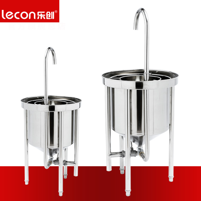 樂創(chuàng)20KG50KG全自動(dòng)不銹鋼洗米機(jī) 水壓式大型淘米機(jī) 商用洗米機(jī)