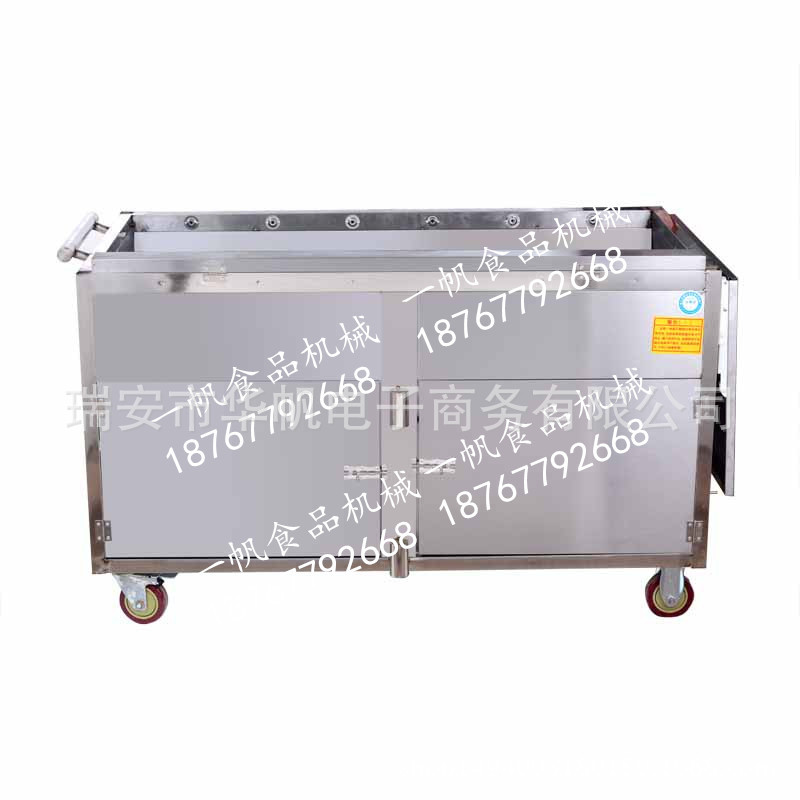 爆款商用六排木炭越南搖滾烤雞爐，旋轉(zhuǎn)自動韓國搖擺車烤鴨烤箱