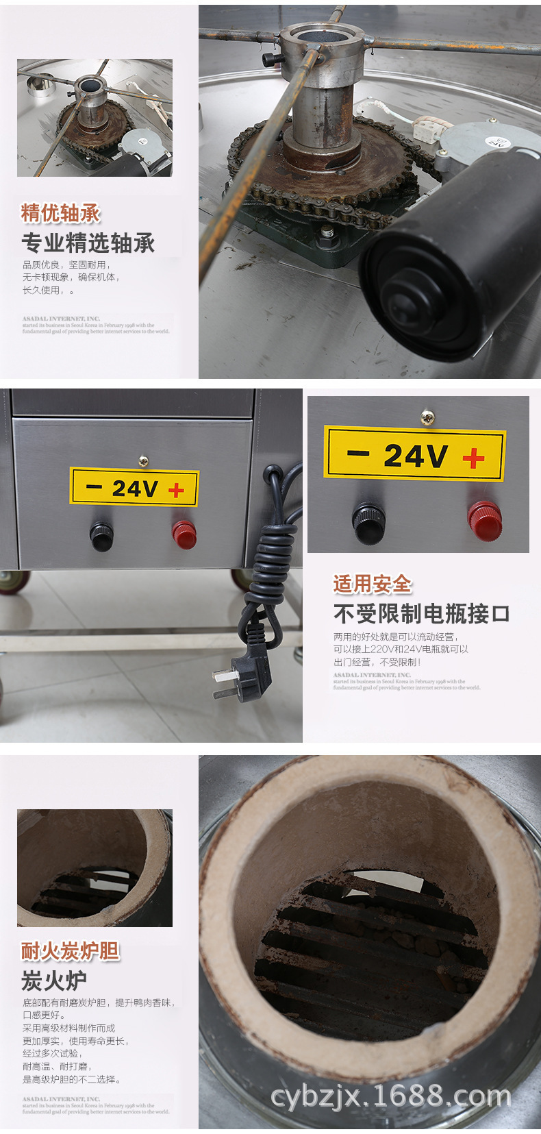 廠家商用850雙層烤禽烤鴨爐自動旋轉(zhuǎn)燃?xì)夤咎績捎每倦u鴨機器