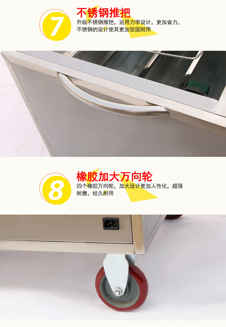 自動(dòng)旋轉(zhuǎn)搖滾烤雞爐商用無煙烤雞車6排底部加熱廠家直銷
