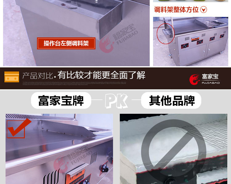 商用燃?xì)舛喙δ芙M合小吃車 扒爐油炸關(guān)東煮麻辣燙 移動手推小吃車