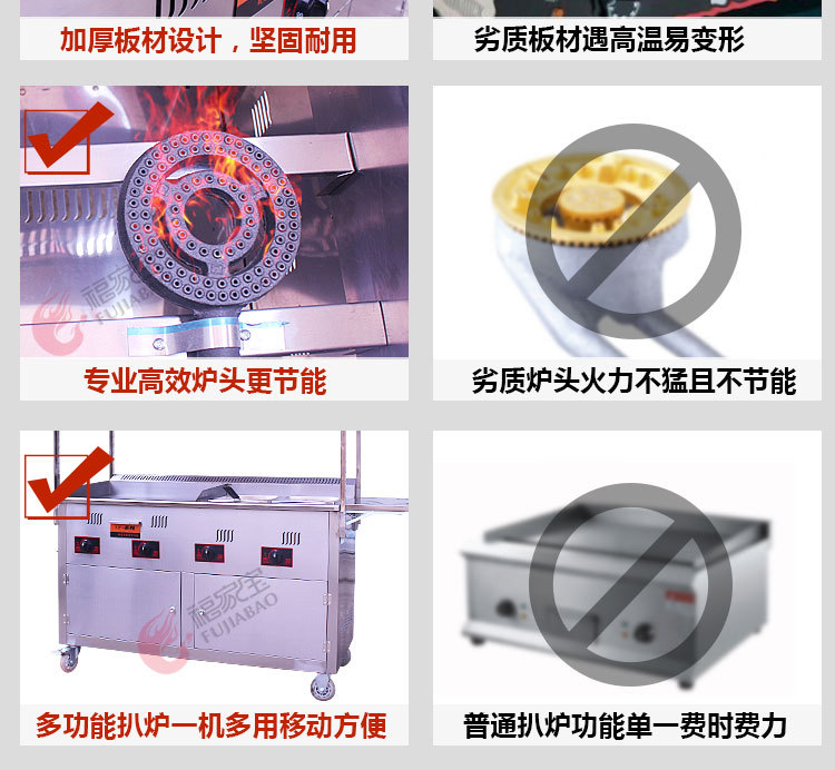 商用燃?xì)舛喙δ芙M合小吃車 扒爐油炸關(guān)東煮麻辣燙 移動手推小吃車