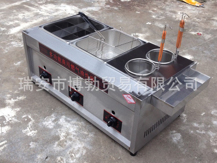廠家直銷(xiāo)燃?xì)庥驼C(jī)鍋 多功能麻辣燙關(guān)東煮煤氣三缸商用煮面