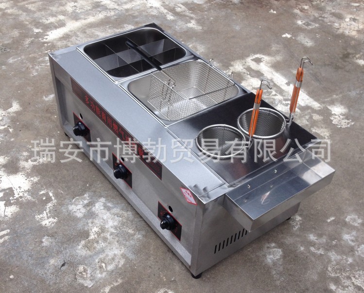 廠家直銷(xiāo)燃?xì)庥驼C(jī)鍋 多功能麻辣燙關(guān)東煮煤氣三缸商用煮面