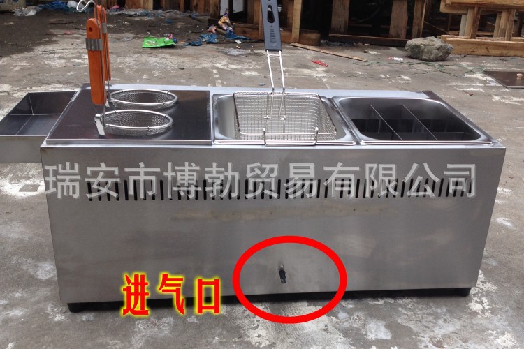 廠家直銷(xiāo)燃?xì)庥驼C(jī)鍋 多功能麻辣燙關(guān)東煮煤氣三缸商用煮面