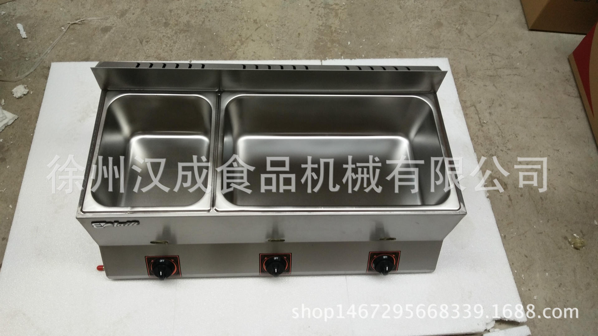 燃氣組合多用爐油炸機鍋煤氣三缸商用煮面爐多功能關(guān)東煮油炸鍋