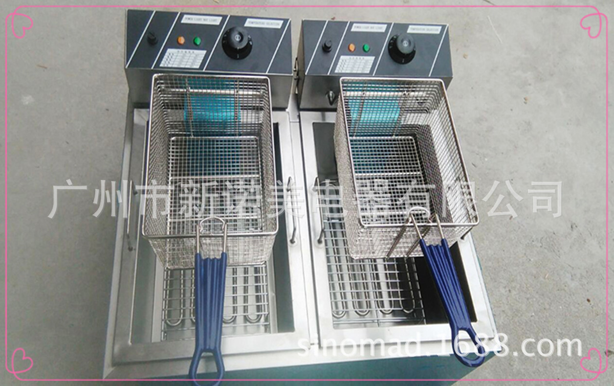 廣州廠家供應(yīng)電炸爐 油炸鍋 臺式雙缸商用電炸爐 炸薯條炸雞翅機