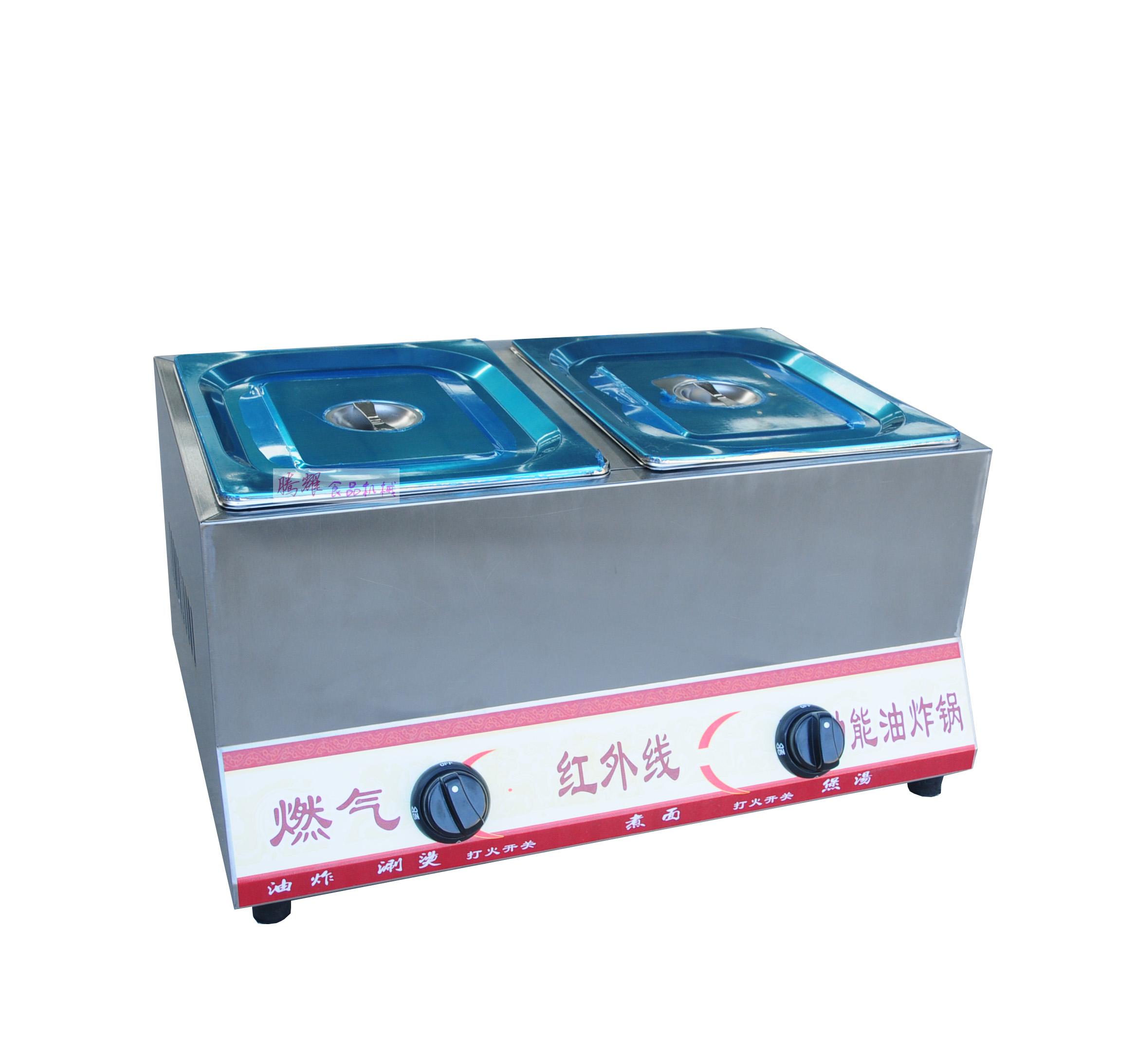 加厚雙缸燃?xì)庥驼ㄥ伾逃谜ㄓ蜅l油炸爐煤氣署塔專用油炸機(jī)炸薯?xiàng)l機(jī)
