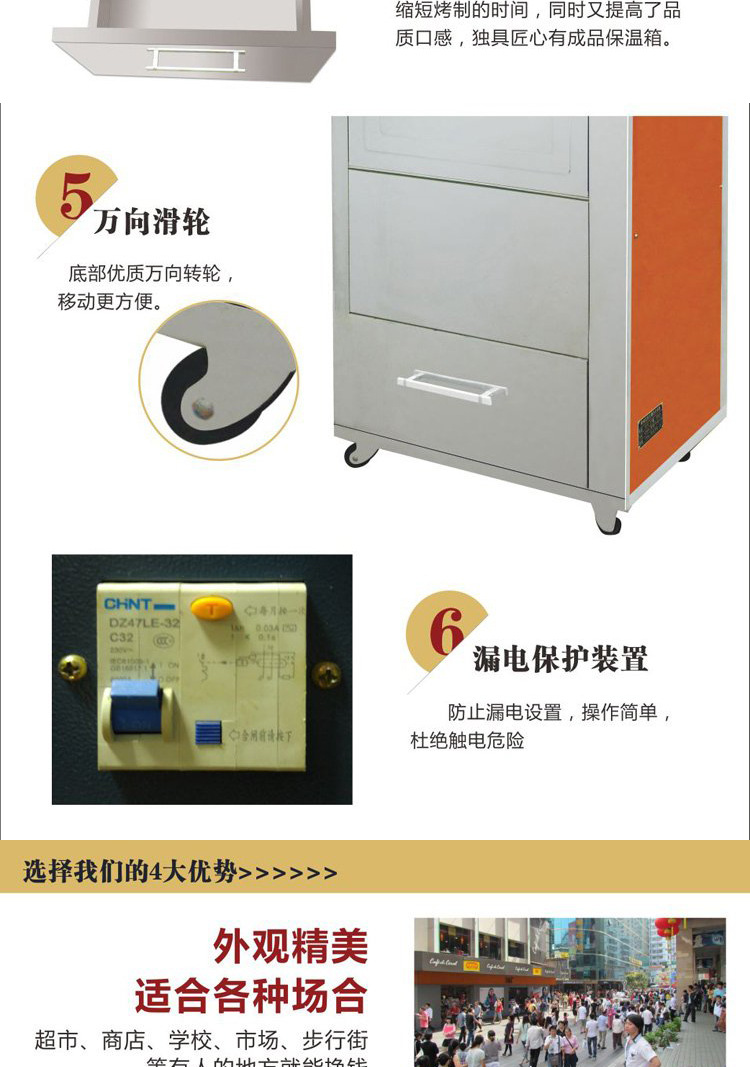 立式128型烤地瓜機(jī)商用立式烤玉米機(jī)烤雞腿 機(jī)全電商場烤地瓜
