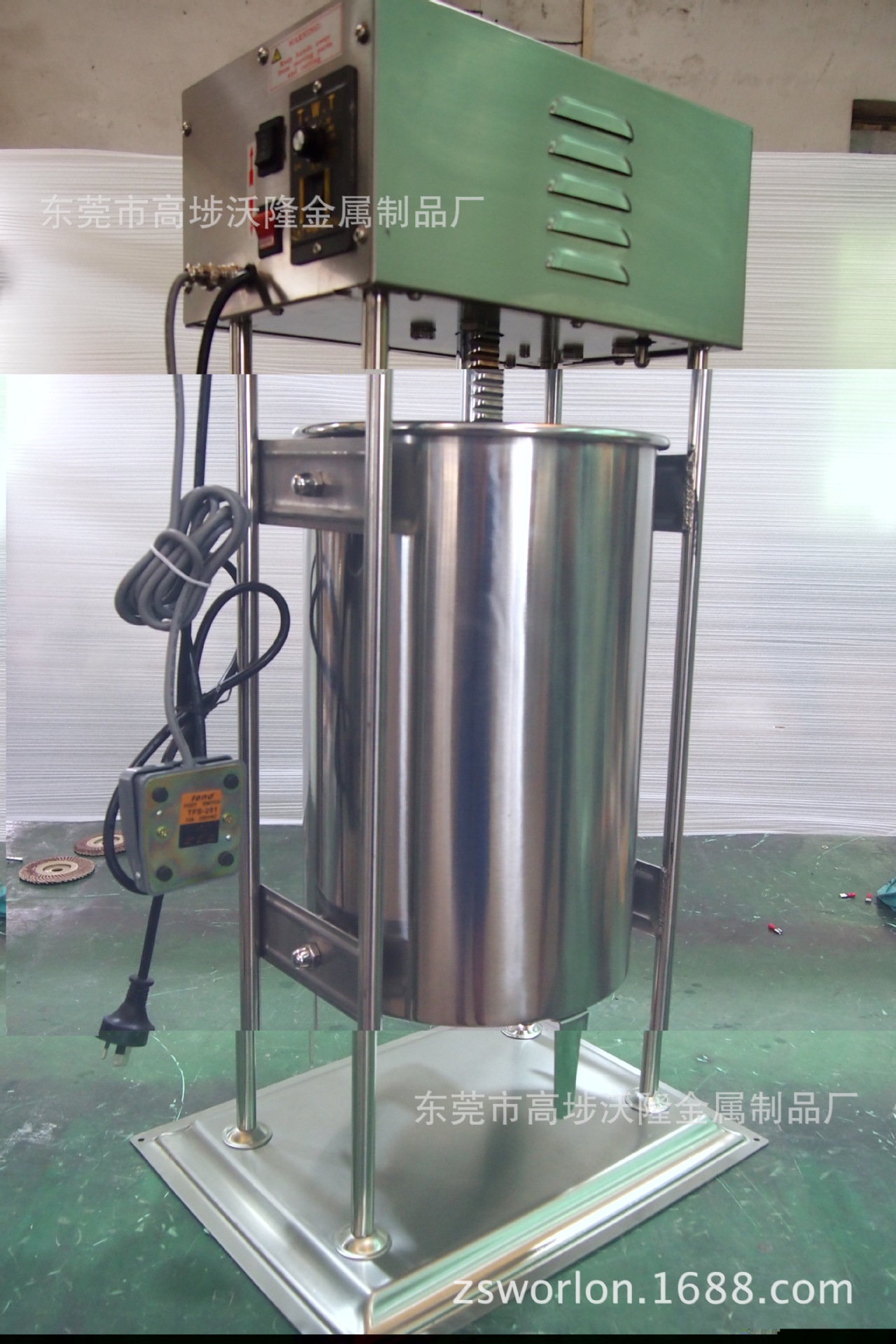 灌腸機(jī)電動(dòng)商用立式家用不銹鋼灌臘腸機(jī)灌熱狗機(jī)灌香腸機(jī)15L
