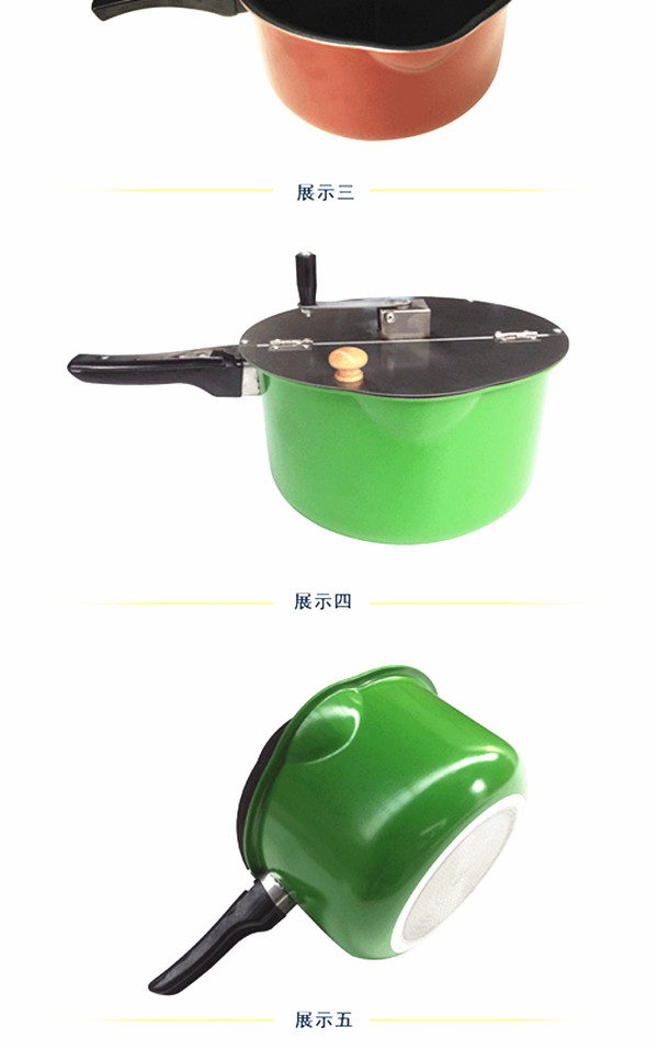現(xiàn)貨熱銷包郵手動豪華商用爆米花機家用小型機器加玉米新品不粘鍋