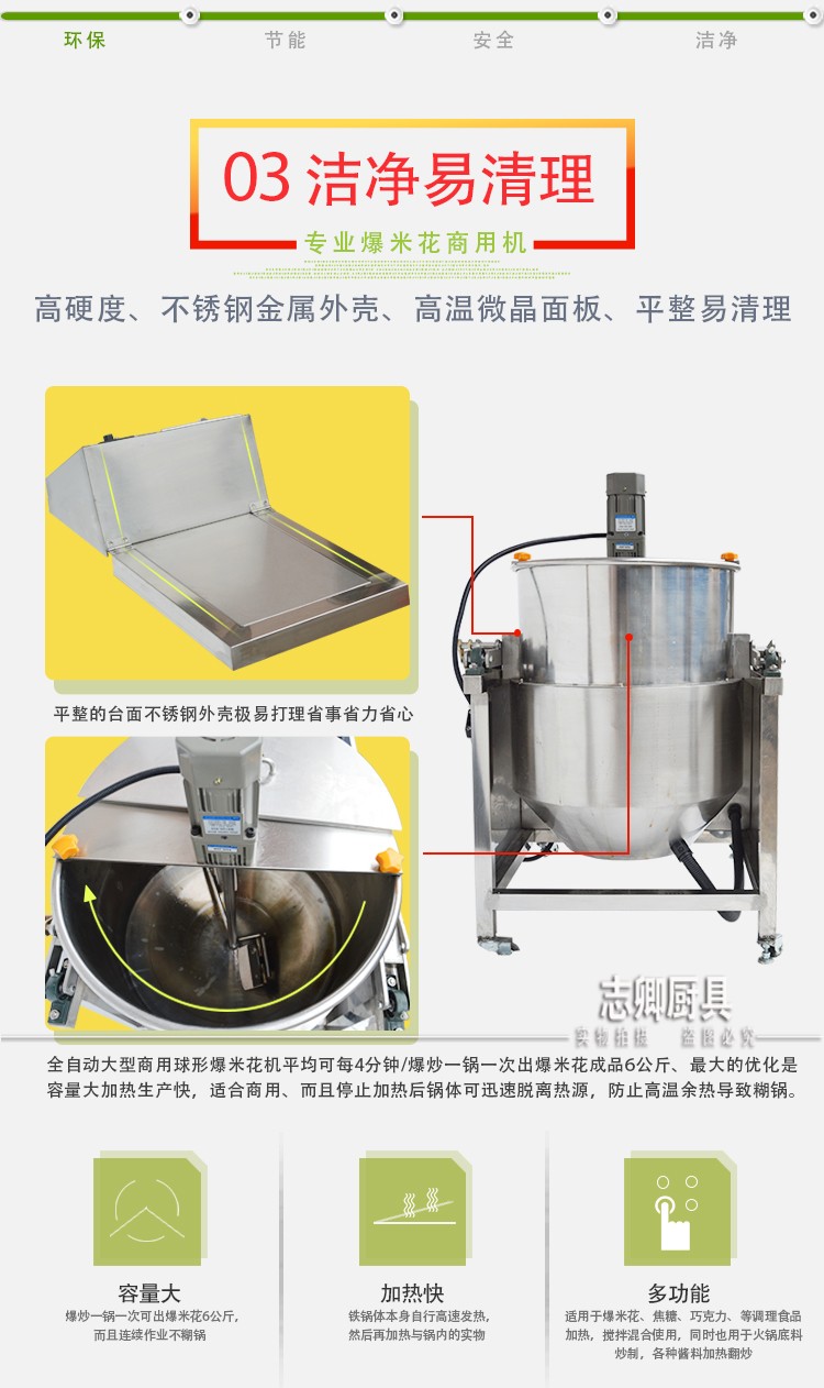 志卿美式爆米花機(jī)15000W商用大型機(jī)電磁15KW圓形自動(dòng)廠家批發(fā)價(jià)