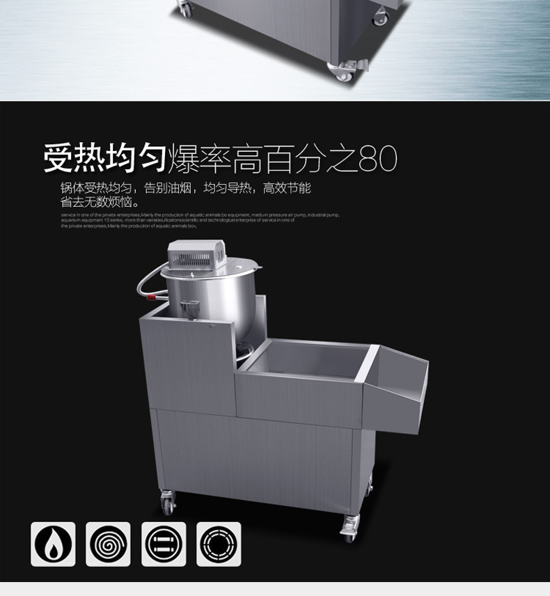 不銹鋼全自動攪拌爆米花機(jī) 商用帶電瓶球形燃?xì)庹ū缺谆C(jī)器
