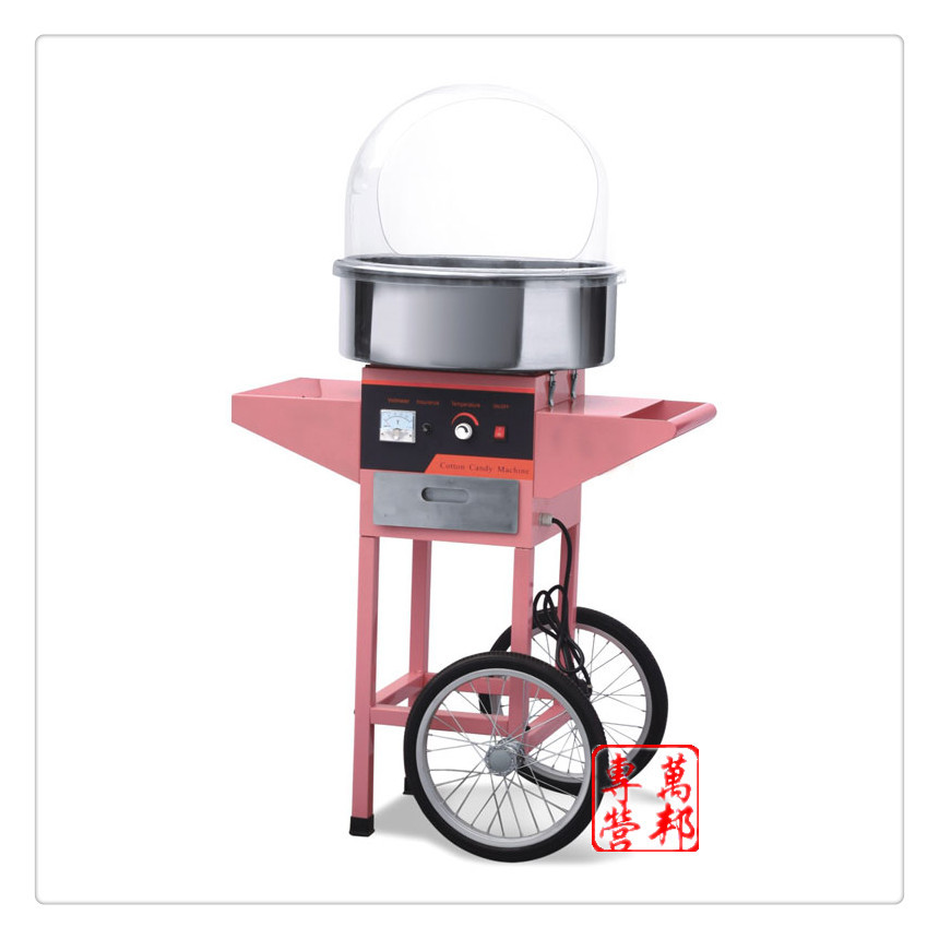 【廠家直銷】電熱棉花糖機(jī)，商用食品設(shè)備 棉花糖機(jī)帶推車