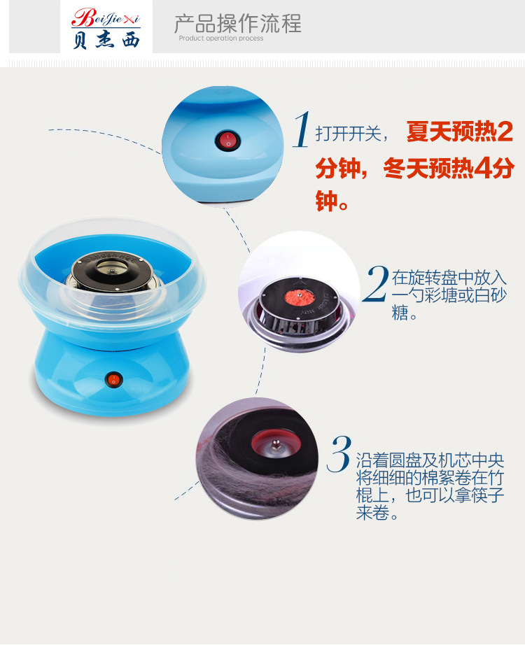 兒童棉花糖機(jī)器電動商用 全自動家用棉花糖機(jī)可用硬糖