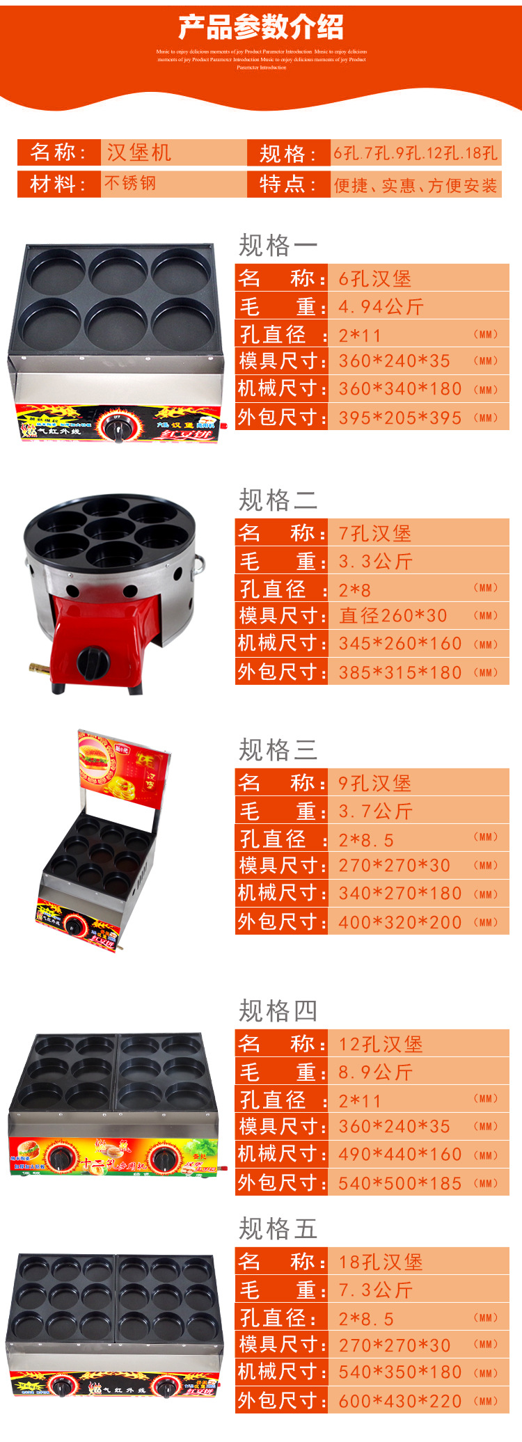 12孔漢堡機(jī) 燃?xì)饪倦u蛋漢堡機(jī) 商用不銹鋼蛋撻漢堡紅豆餅多用機(jī)